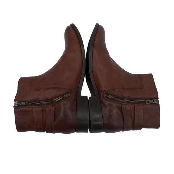 Frye Brown Molly D Ring Buckle Ankle Boots Size 8 1/2 Women's - Picture 7 of 10